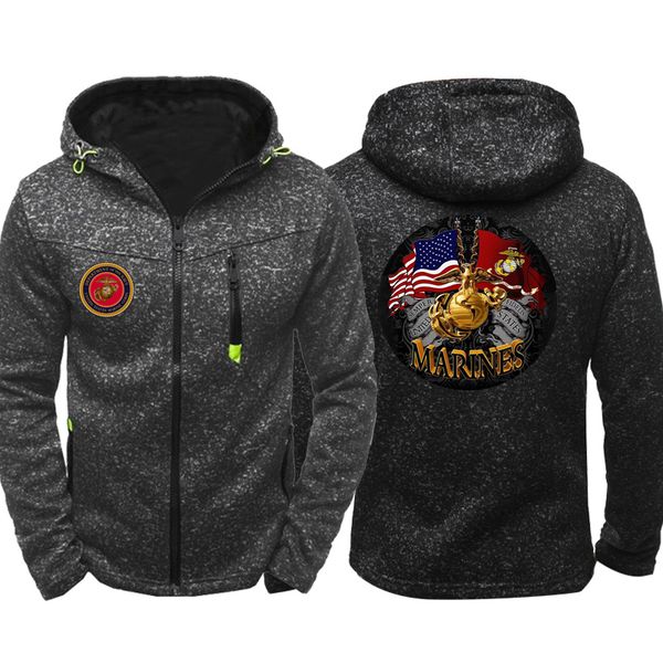 marine corps zippered hoodie