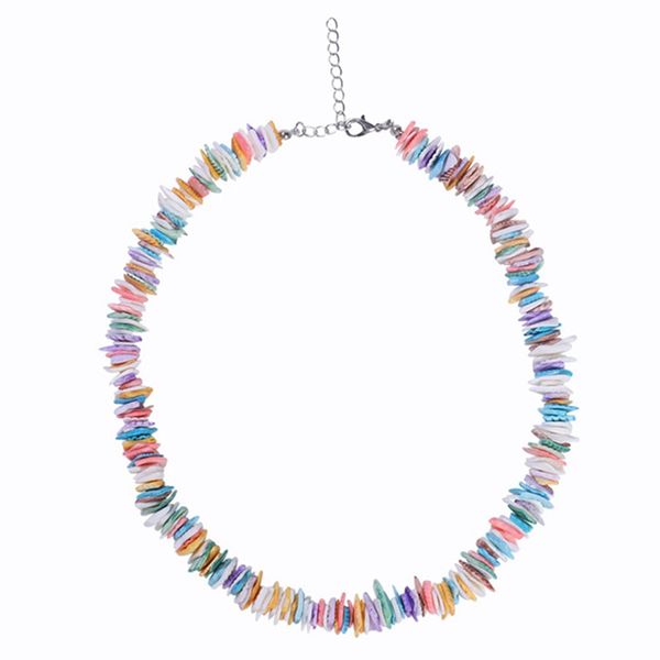 

new sea beach retro creative natural shell pieces necklace for women jewelry bijoux simple choker necklace, Golden;silver