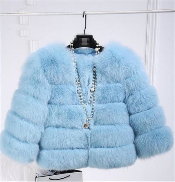 

2019 designer good quality new fashion luxury fox fur vest women short winter warm jacket coat waistcoat variety color for choice wholesale, Black