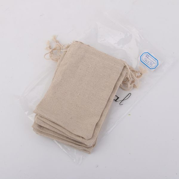 

50 pieces hessian linen jute sack jewelry pouch drawstring bag wedding favor