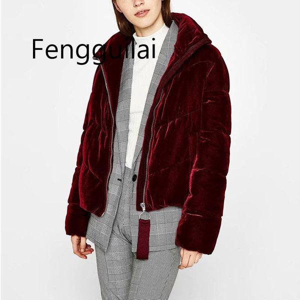

jackets woman winter coat 2020 new velvet thick parka solid stand collar outwear for female causal winter parka women coats, Black