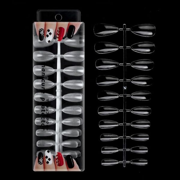 

water drop tracelessc thin tip transparent nail film 500 pcs mount patch faux ongles avec de la colle, Red;gold