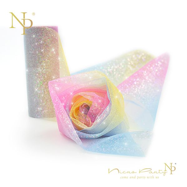 

nicro tulle roll 10/25/100 yard organza chair sash bow spool tutu skirt wedding decoration birthday party christmas baby shower