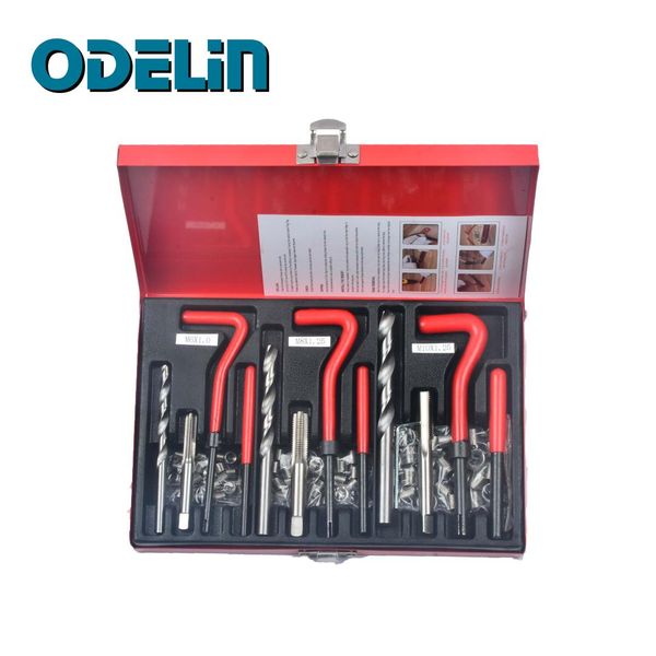 

88pc ремонт резьбы recoil вставьте комплект дрель tap автомобилей гаражные инструменты m6 x 1 m8 x 1,25 m10 1,25