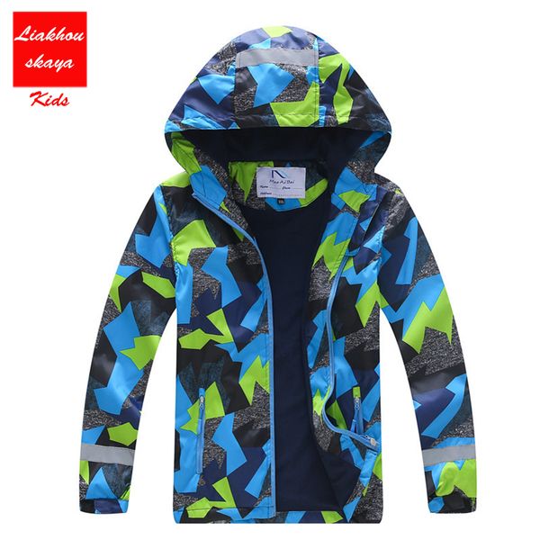 

liakhouskaya 2019 4-15y jacket for boys children spring autumn outerwear & coats kids polar fleece clothes windproof windbreaker, Blue;gray