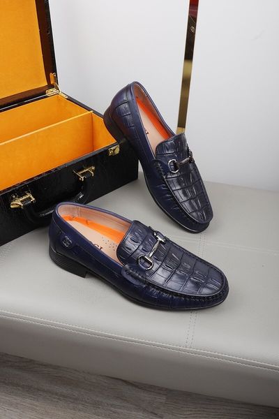 

2020 men genuine leather business shoes 3 colors luxury design casual and business comfortable breathable 38-44, Black