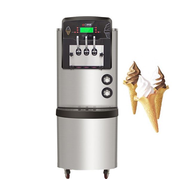 Vendita a basso costo di macchina per la produzione di gelato soft commerciale automatico di alta qualità in acciaio inossidabile con macchina per gelato soft a tre gusti