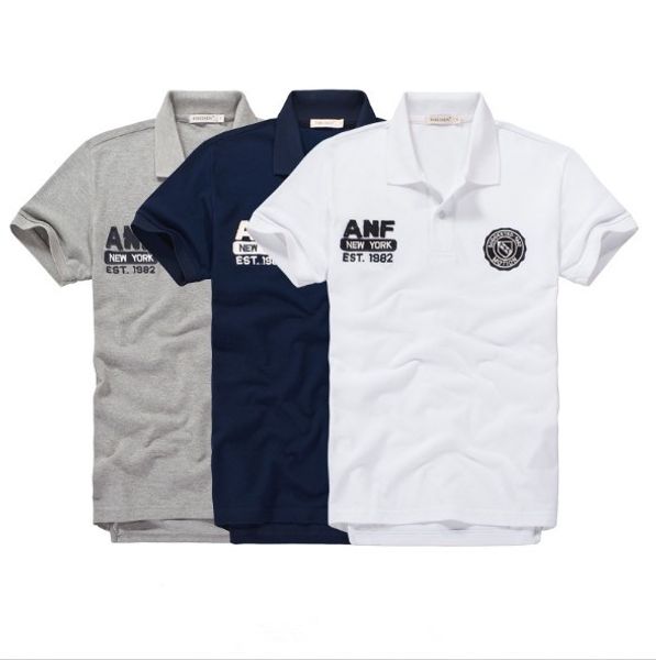 

Mens Summer Polo Lapel Short Sleeved T-shirt Cotton Large Size Embroidery Polo Shirt 3 Colors Asian Size S-3XL