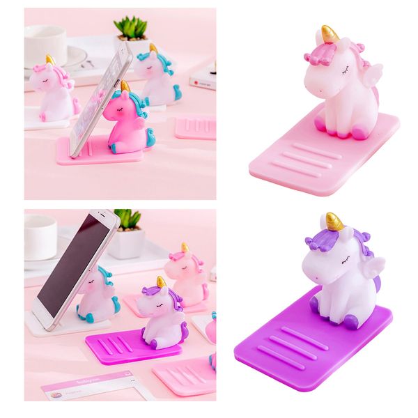 

2pcs cute unicorn smartphone stand holder deskanimal cell phone mount stand