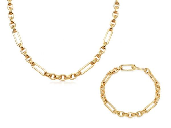 

women jewelry brass geo chains choker necklace trendy t show runway gown sweety boho hiphop rare glam japan ins, Golden;silver