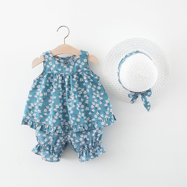 

5 комплектов/лот) 2020 летний комплект для девочек cothing цветочный t200414, White