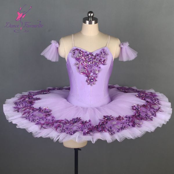 

new stunning pre-professional ballet tutu for girl & women lilac spandex bodice with lilac applique trim tutu, Black;red