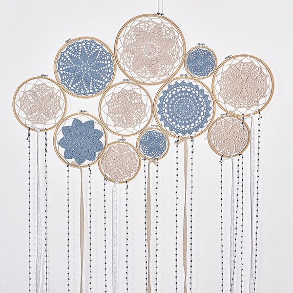

декор лучший diy большой салфетка кружева ловец снов set, boho ловец снов, настенные украшения, артистический home decor, boho спальня