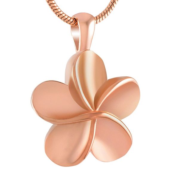

ijd8026 stainless steel flower cremation ashes necklace grey black necklace souvenir ashes small box pendant ladies men, Silver