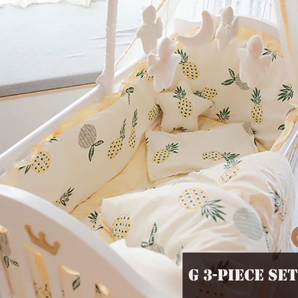 

multiple sizes baby crib bedding four or five set pure cotton defence collide can unpick and wash full cotton bumper pillow