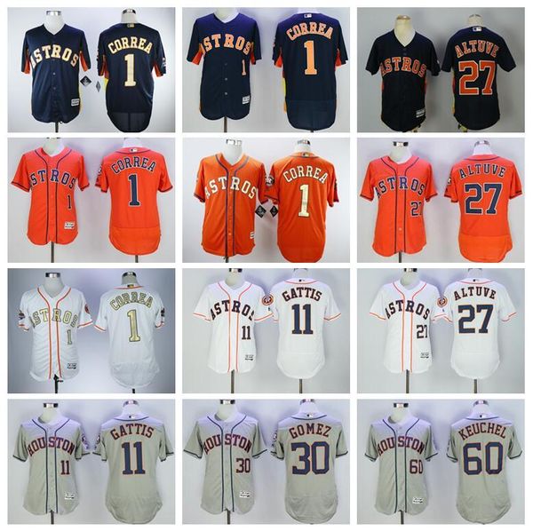 

2018 стиль бейсбол 11 эван гаттис джерси человек 27 хосе алтуве 30 карлос гомес 60 кюхель 1 карлос корреа flexbase скидка дешево, Blue;black