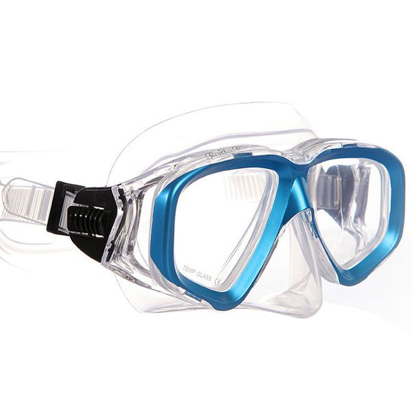 

goggles anti-fog goggles mask full dry snorkel mask large frame swimming glasses snorkeling swimming equipment - blue