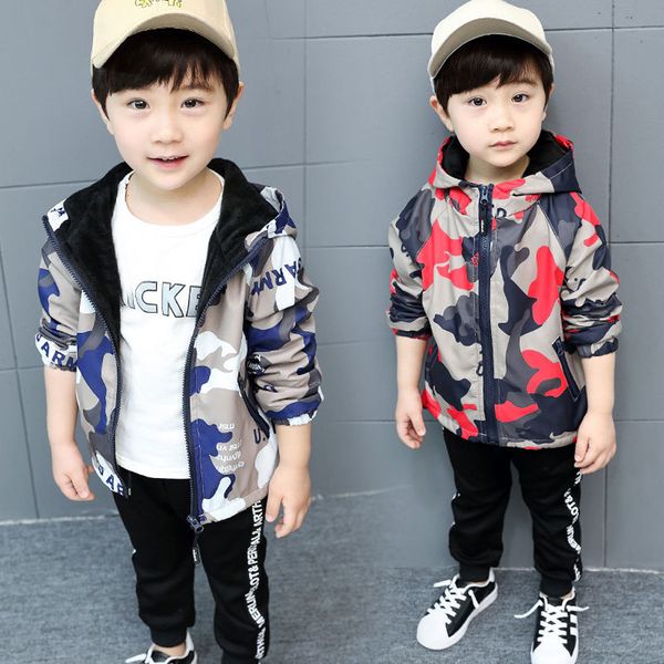 

toddler kid baby boys girl hooded camouflage sweatshirt wind coat jacket outwear soft cotton blend warm breathable baby coat, Camo