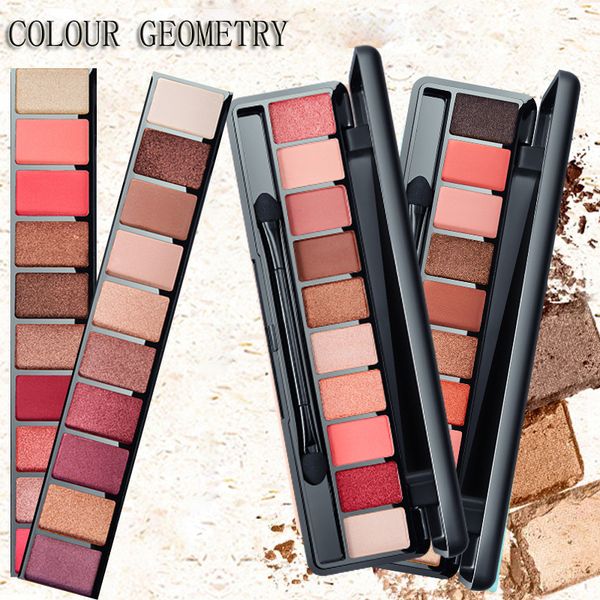 

color geometry 10 color eyeshadow mermaid pumpkin grapefruit matte pearl eye shadow plate 9999