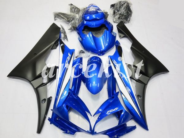 

новый abs литья под давлением для мотоциклов обтекатели kit подходит для yamaha yzf-r6 2006 2007 06 07 r6 синей gloss