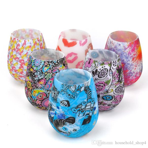

portable silicone wine cup unbreakable foldable shatterproof party cups for travel picnic camping water beer tee glass