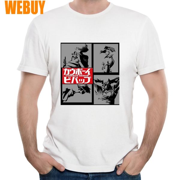 

leisure bebop characters t shirt homme t shirt for man geek o-neck t-shirt new arrival fashionable, White;black