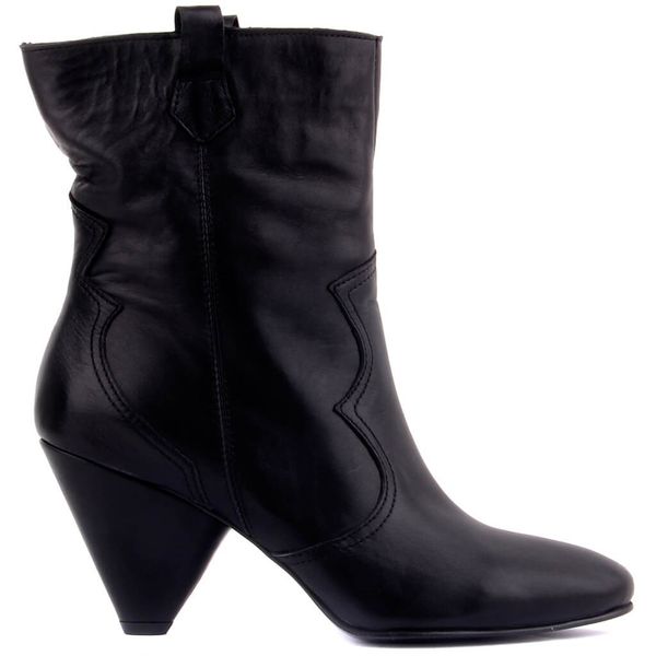 

sail-lakers black leather zipperless women boots