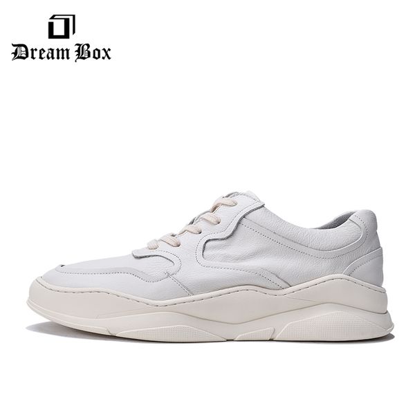 

men's casual shoes men's shoes leather lace-up platform, Black