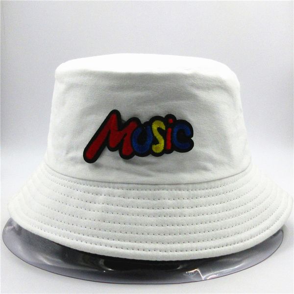 

the new style music embroidery bucket hat fisherman hat outdoor travel sun cap hats for child men and women 35