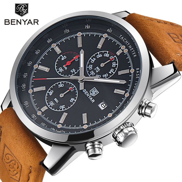 

завод открытый многофункциональный ремень мужские часы мужские микро-бизнеса взрыв кварцевые часы оптовая 5102, Slivery;brown