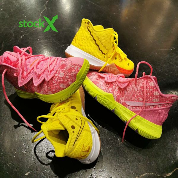 

new arrival stoco x shoes sponge bob kyrie irving 5 mens basketball shoes 5s athletic patrick squidward sandy cheeks star, Black