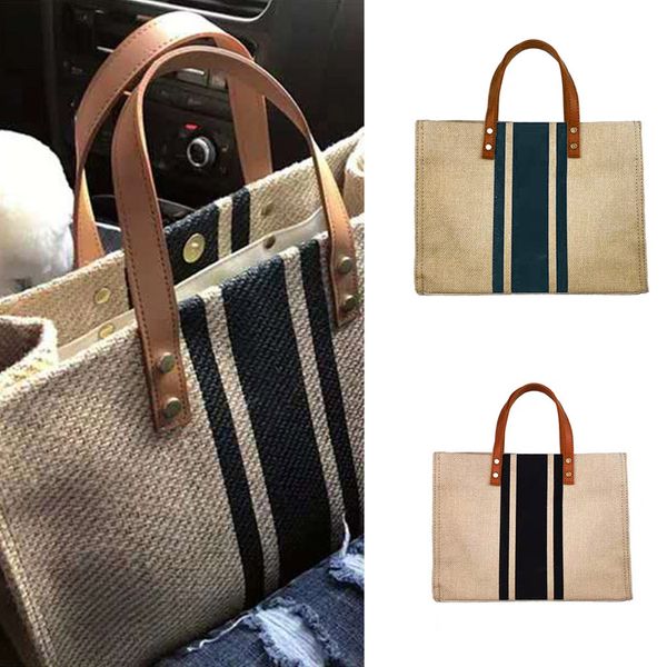 

bolsa mujer bags 2019 woman portable briefcase business one shoulder bag canvas big bag handbag shoulder messenger weave ms