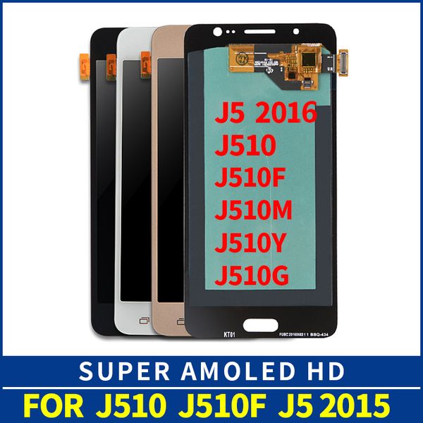 

replacement lcds for samsung galaxy amoled j5 2016 j510 j510f j510fn j510m lcd display touch screen digitizer brightness control