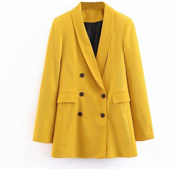 

женщины blazer 2019 double breasted long пиджаки управление леди малый костюм куртка дамы досуг сыпучие пальто streetwear, White;black