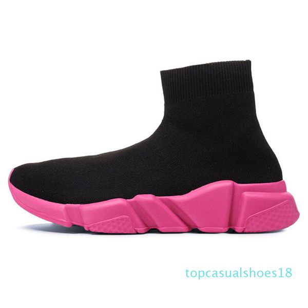 

platform speed trainer mens womens casual sock shoes black white red men women fashion canvas luxury designer sneakers t18