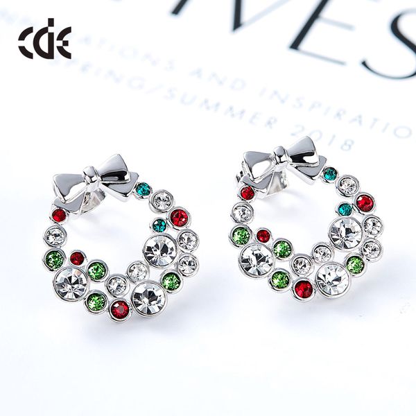 

wedding party beaded pearl gift woman lady diamond jewelry earring for bride acting initiation graduation cde-878, Golden