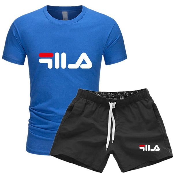 

Лето-шт Набор мужского костюм конструктора короткие рукава пуловер с Повседневным Jogger Брюки Костюмы Homme Sportsuit M-2XL 887