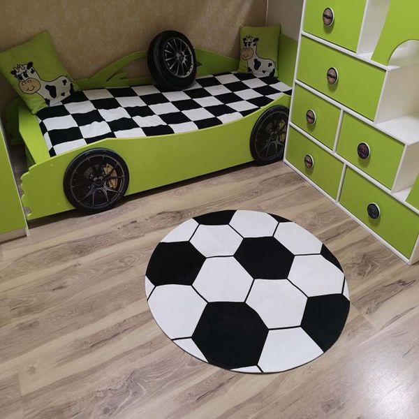 

new polyester anti-slip ball round carpet computer chair pad football basketball living room mat children bedroom rugs51