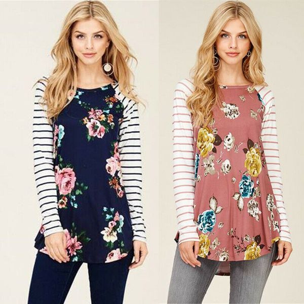 

fashion pregnant women long sleevet-shirt long sleeve flower nursing maternity breastfeeding clothes for mother tee shirts, White