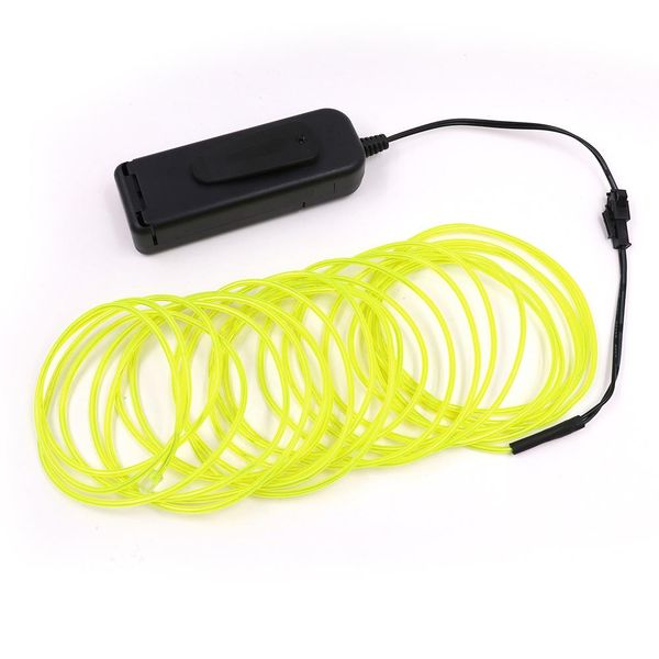 

led strip flexible neon sign light glow el wire rope tube neon light 10 colors car dance party costume+controller christmas lights