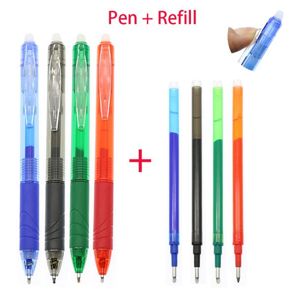 

gel pen erasable ink pen with fillable blue / black / red green 0.5mm ink office school stationery supplies tools