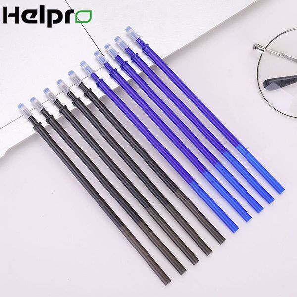 

helpro 0.5mm erasable pen refill for office signature gel pen magic erasable blue black ink rods school writing gift