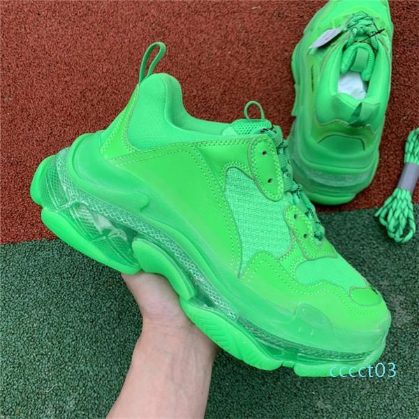 

2019 men women fashion designer casual shoe sneakers cushion triple s 3.0 combination nitrogen outsole crystal bottom dad casual snean1 ct03, Black