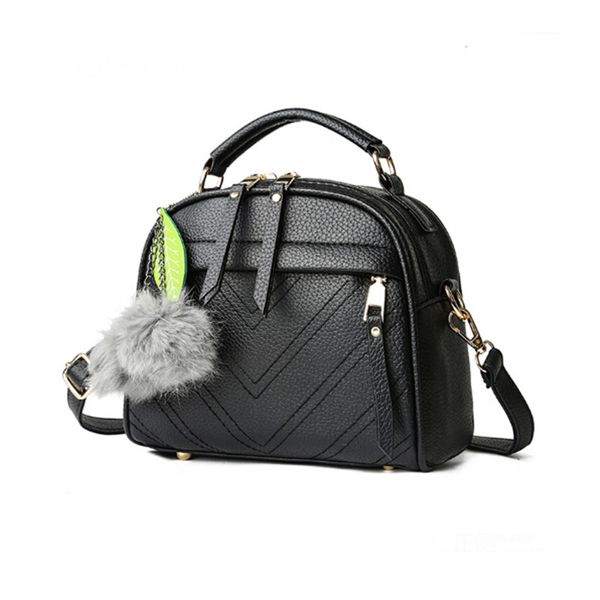 

brand women hairball ornaments totes solid leaves handbag ale party purse ladies messenger crossbody shoulder bags