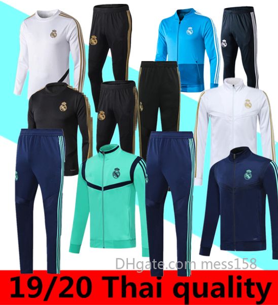

2019 2020 real madrid tracksuit training suit veste de football chandal 19 20 hazard asensio isco survêtement real madrid, Black