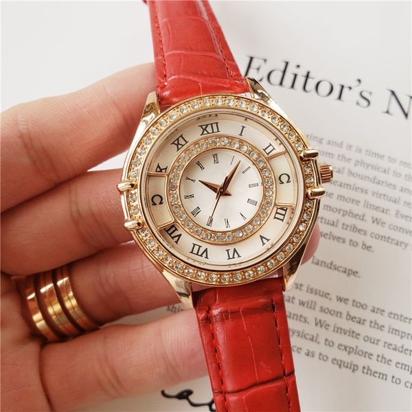 

Новый Известный Роскошный Кристалл Циферблат Браслет Кварцевые Наручные Часы Ро