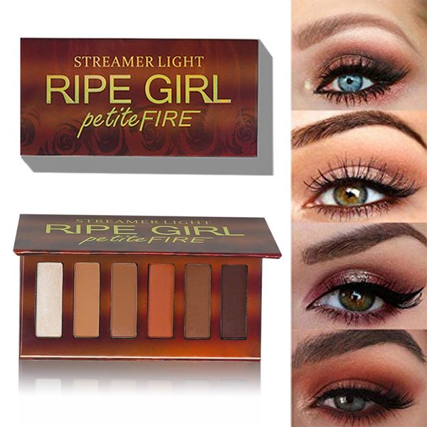 

beauty glazed 6 color streamer eyeshadow palette earth color light ripe petite fire girls pumpkin makeup