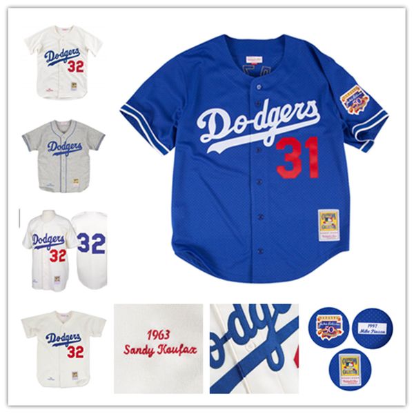 

Men 039 dodger mike piazza jer ey andy koufax 1955 jackie robin on collection me h batting practice ba eball jer ey