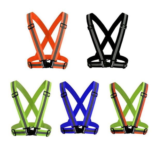 

reflective straps night running reflective clothing vest adjustable safety vest elastic band