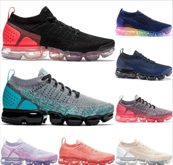 

2019 new air cushion 2.0 running shoes olympic triple white racer blue punch walking outdoor women mens sports sneakers